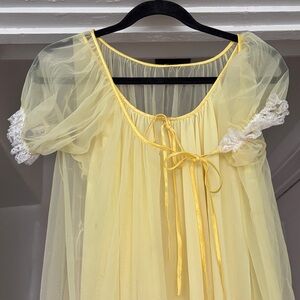 50’s Yellow Sheer Nightgown